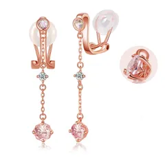 FH.bird 桜 イヤリング レディース 揺れる 痛くない モルガナイト 金属アレルギー対応 シルバー925 イヤリング ピンクゴールド ロング 和風 小物 母の日 プレゼント 母の日 ギフト 入学式 卒業式 女性 ジュエリー 人気 20代 30代 40代