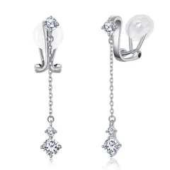 FH.bird イヤリング レディース 人気 揺れる 4月誕生石 金属アレルギー対応 シルバー925 ノンホールピアス ジルコニア デート 誕生日 20代 30代 40代 母の日 プレゼント 母の日 ギフト 入学式 卒業式 女性 ジュエリー