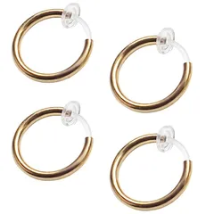 [ミヤビグレース] フェイクピアス メンズ レディース イヤリング ノンホールピアス 痛くない 人気 イヤーカフ 12mm 穴なし リング フープ 両耳 2ペア 4個セット (ゴールド) Miyabi Grace 樹脂製