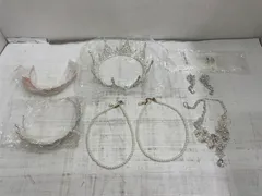 送料無料h12838 ウェディング ブライダル クラウン ティアラ ネックレス 等 まとめ