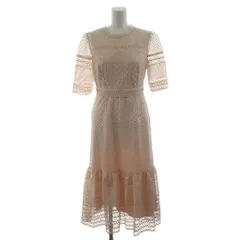 セルフォード CELFORD フィッシュテールレースワンピース ロング 半袖 34 ピンク CWFO215034 /AN20