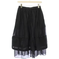 コムデギャルソンコムデギャルソン COMME des GARCONS COMME des GARCONS コムコム AD2020 製品染め スカート イージー フレア ひざ丈 シアー S 黒 ブラック RG-S011 /TKのサムネイル