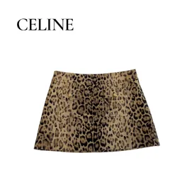 【RC2512-32】CELINE ミニスカート レオパード柄 34のサムネイル