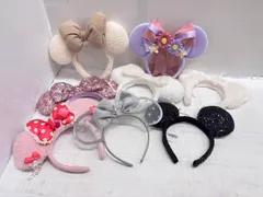 送料無料h12893 Disney ディズニー ミニーマウス カチューシャ スパンコール キャラクター 被り物 まとめ