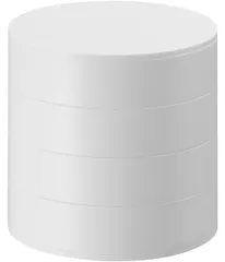 山崎実業(Yamazaki) アクセサリートレー 4段 ホワイト 約W10×D10×H10cm タワー 蓋付き アクセサリーケース アクセサリー収納 4068