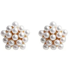 イヤリング レディース ノンホールピアス 人気 痛くない ピアスに見える パール シルバー ゴールド ホワイト 白 揺れる クリスタル ラインストーン 上品大人 シンプル 入学式 ノンホールピアス 樹脂 イヤリング Miyabi Grace ミヤビグレース