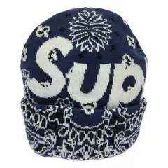 Supreme シュプリーム 24AW Bandana Big Logo Beanie バンダナ ビーニーニットキャップ  ブルー