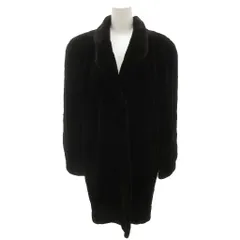 サガミンク SAGA MINK 銀サガ リアルファーコート シェアードミンク 毛皮 ロング丈 F 黒 ブラック /YJ ■GY18