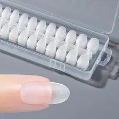 IRIYULI ネイルチップ クリア 根元0.15mm 超薄 長さだしチップ 300枚大容量 サンディング済み 透明 ショート ロング つけ爪 自然なフィット感 ネイルパーツ付き 平爪と小さい爪に対応 自宅ネイル 練習 サロン用 (オーバル-S)