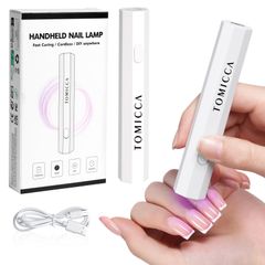 TOMICCA Mini Nail Light Pen, LED & UV, Suitable for All Gel Nail Art, Pre-curing, USB Rechargeable, for Hands and Feet, Portable Rechargeable UV Nail Light