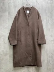 Aperi nano universe アペリ ナノユニバース ノーカラー ロング コート sizeF/ブラウン ◆■レディース