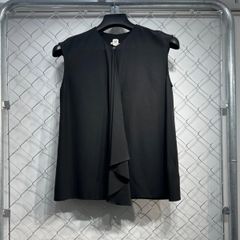 HERMES 2021年 Hリフト プレート Aライン ブラウス 38 ブラック HERMES 