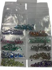 ラインストーン 11色セット 幅3mm 各色100粒入り ネイル・ハンドメイド用デコ素材 (11色セット, 3mm)