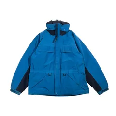 90s mont-bell モンベル POLARTEC フリース ライナー付き 中綿 ナイロン マウンテンパーカー XL/ブルー系 メンズ アウトドア ビンテージ