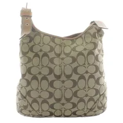 コーチ COACH ショルダーバッグ キャンバス レザー シグネチャー 総柄 ベージュ 茶色 ブラウン F12992 /XZ ■GY18
