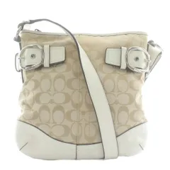 コーチ COACH ショルダーバッグ キャンバス レザー シグネチャー ベージュ 白 ホワイト F19682 /XZ ■GY11