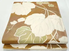 平和屋着物◎六通柄袋帯　唐織　蔦の葉文　正絹　逸品　CABE6145fb