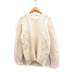 ミラオーウェン Mila Owen ケーブル編み ニット セーター 長袖 ウール F アイボリー 白 /FT24