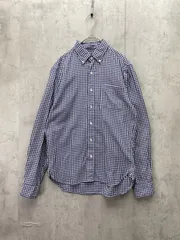 BEAMS PLUS ビームスプラス ツイルギンガムチェックボタンダウン シャツ sizeXS/白ｘ青 ◇■メンズ