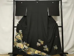 平和屋着物■豪華黒留袖　作家物　刺繍　松竹梅　枝松葉文　暈し染め　金彩　正絹　逸品　CABE3289ev