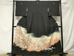 平和屋着物■豪華黒留袖　作家物　駒刺繍　御所解文　暈し染め　金通し地　正絹　逸品　CABE3301ev