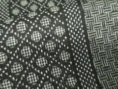 平和屋着物■上質な紬　幾何学間道　正絹　逸品　DABD0969op