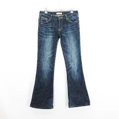 レイラローズ Layla Rose デニム ジーンズ ボトムス ブーツカット ローライズ ユーズド加工 ストレッチ M インディゴ ※EKMのサムネイル