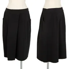 ヨシエイナバyoshie inaba コットンフロント折り返しデザインストレッチスカート 黒11