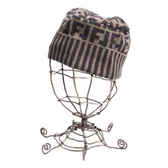 フェンディFENDI ズッカロゴニットキャップ 茶黒F 茶黒