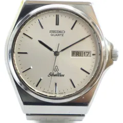セイコー SEIKO 5933-7000 腕時計 ウォッチ クォーツ カレンダー付き 白文字盤 ロゴ シルバー色 ■GY18 /MQ