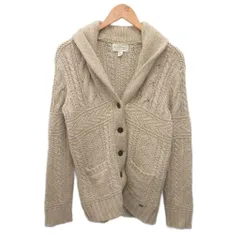 デニム&サプライ ラルフローレン DENIM & SUPPLY RALPH LAUREN リネン カーディガン ニット セーター 編み込み ベージュ XS