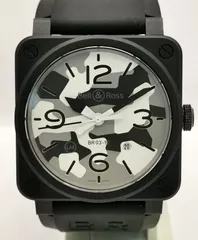 美品 希少 ベル＆ロス 999本限定 Bell&Ross BR03-92 ホワイトカモ 箱説付 自動巻き 時計のサムネイル