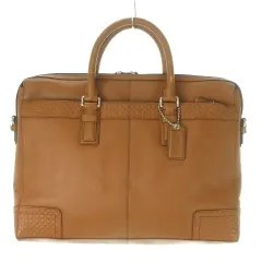コーチ COACH ブリーフケース ビジネスバッグ レザー 革 シグネチャー ロゴチャーム 茶 ブラウン F70545 /AO9 ■GY18