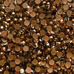 ミルキーストーン 高分子ストーン　ラインストーン　デコストーン 　ブラウンゴールド