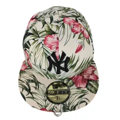 ニューエラ NEW ERA 59FIFTY ベースボールチームロゴ刺繍 花柄 ベースボールキャップ メンズ 7 1/4 