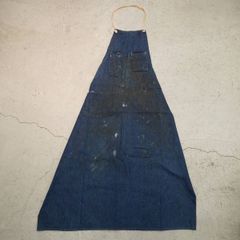 50～60s ヴィンテージ エプロン デニム 赤耳 付き 缶バッチ付き - メルカリ