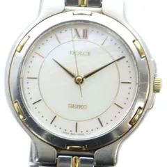 セイコー SEIKO ドルチェ DOLCE 5E31-6D50 腕時計 ウォッチ クォーツ シェル文字盤 ロゴ シルバー色 ■GY18 /MQ