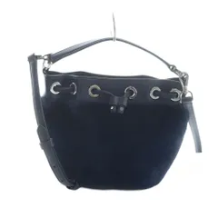 ケイトスペード KATE SPADE ハンドバッグ ショルダー 2WAY ボア レザー ロゴ 紺 ネイビー ■GY18 /MQ