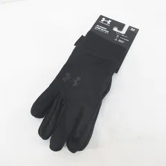 アンダーアーマー UNDER ARMOUR 1377508 UAストームライナーグローブ 手袋 5本指 カシミヤ M 黒系 ブラック タグ付