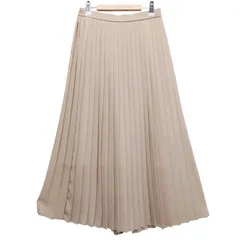 UNIQLO ユニクロ プリーツスカート サイズM ベージュ ポリエステル 中国製 オフィスカジュアル 古着