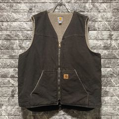 CARHARTT ボア ベスト XL カーハート VEST ボアベスト ダーク ブラウン③