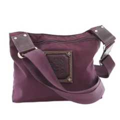 ロンシャン LONGCHAMP ショルダーバッグ クロスボディ ロゴ レザー ナイロン 紫 パープル /FF ■GY18