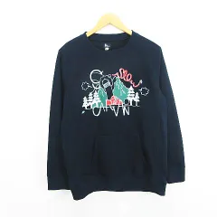 ゴースローキャラバン go slow caravan トレーナー スウェット 長袖 クルーネック 裏フリース ロゴ プリント 3 ネイビー ※EKMのサムネイル