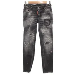 ディースクエアード DSQUARED2 Jeansy Jennifer Cropped デニムパンツ ジーンズ クロップド丈 ダメージ加工 34 グレー系 S72LB0477 /UO ■GY17