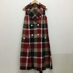 ブルーレーベル・クレストブリッジ bluelabelcrestbridge　赤チェック　トレンチワンピース　ジレ　ベルト レディース 38 ISItems【USED】【古着】【中古】50129686