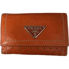 専用❗️箱タグ付き♡PRADA✨プラダ　レオパード柄　ヒョウ柄 6連キーケース プラダ ハラコ キーケース 6連 三角ロゴ レオパード アニマル柄 - メルカリ