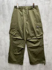 新品 MSG エムエスジー msg220669 サイドビッグポケットスーパーワイド カーゴ パンツ sizeL/オリーブ ■◇レディース