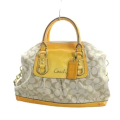 コーチ COACH F15443 ハンドバッグ ワンショルダー 2WAY ロゴ シグネチャー 黄 イエロー ■GY18 /MQ