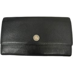 4373 CHANEL シャネル 長財布 カメリア ブラック レザー 三つ折り