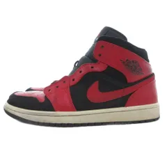 ナイキ NIKE エアジョーダン1 ミッド Air Jordan 1 Mid ハイカットスニーカー シューズ 26cm 554724-054 黒 ブラック 赤 レッド /GV